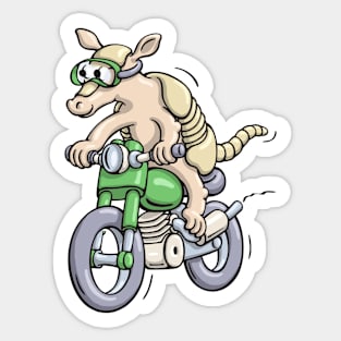 Motorcycle Armadillo Sticker